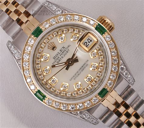 rolex ladies baguette bezel|Rolex lady datejust.